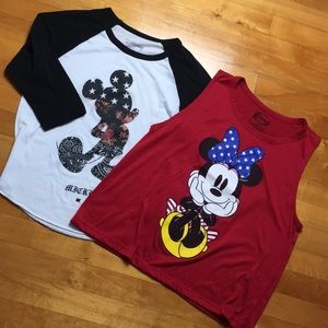 Disney Minnie and Mickey Tee Shirts